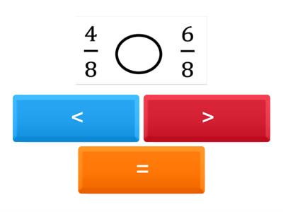 مقارنة الكسور باستعمال النماذج أو الكسور المتكافئة