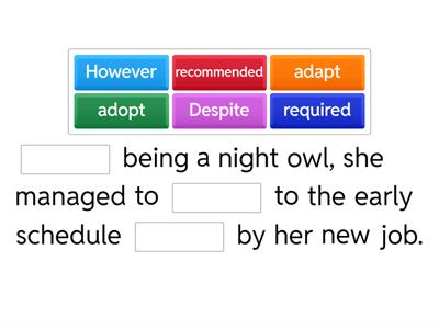 Roadmap B2 Plus Unit 8B Vocab revision