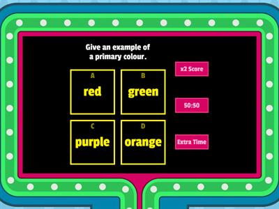 Primary and Secondary Colours