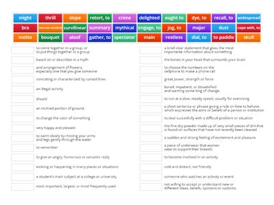 CCAA Master 1 vocabulary review