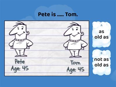 Comparatives as... as / not as ... as