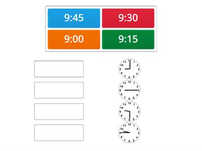 Che ore sono? Associa l'orologio al suo orario 7