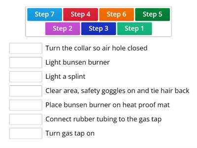 Lighting a bunsen burner