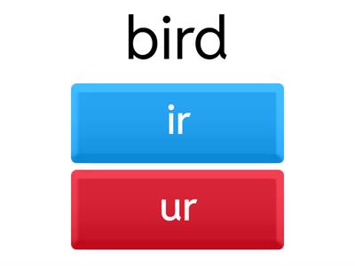 GRADE 6; phonics; ur/ir