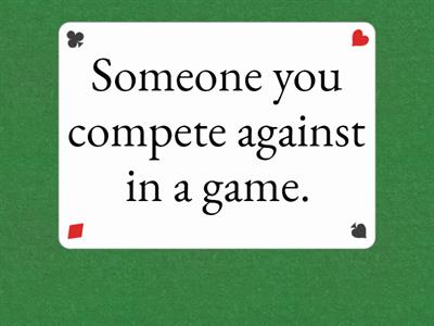 Vocabulary on topic 'Board Games and Puzzles'