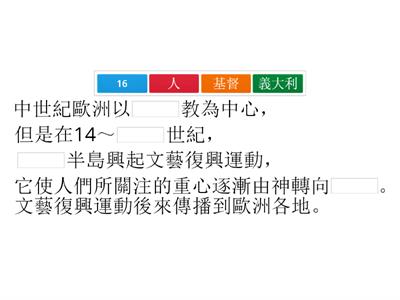 史B5-4-1文藝復興