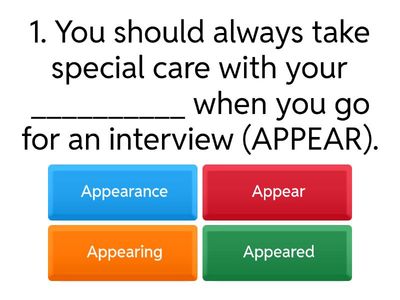 WF5 Word Formation Quiz