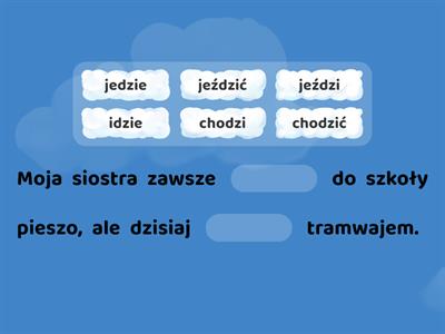 IŚĆ, CHODZIĆ, JECHAĆ, JEŹDZIĆ