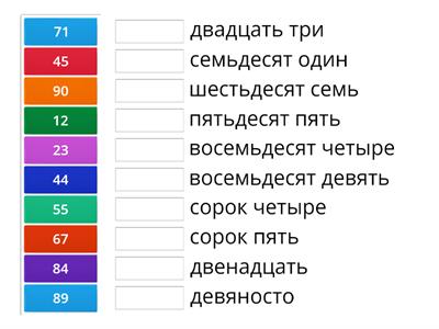 Дополнительное задание (числительные)