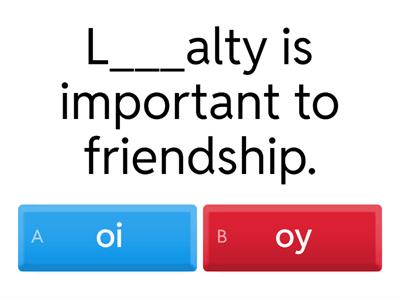 LIfTT Spelling quiz /oi/ <oi> <oy>