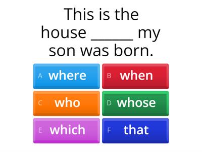 Relative Clauses 12th grade