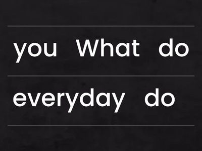 Sentence Jumble - My Day