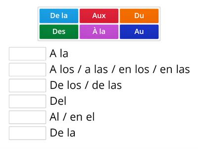 Prépositions contractés