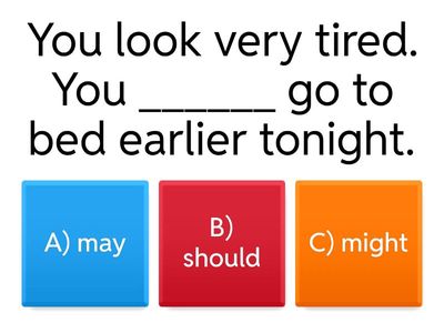 Modal Verbs (Should / May / Might)