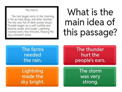 Main Idea and Details