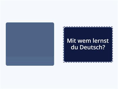 Mit wem ...? Dativ A1