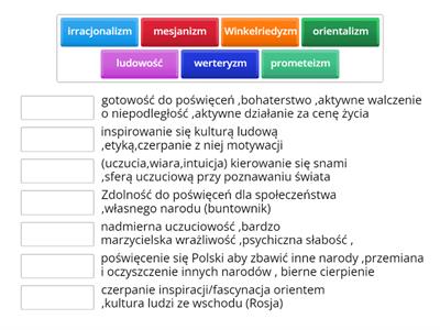 Romantyzm pojęcia klasa 3 liceum 