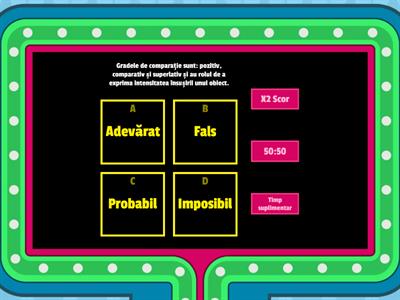 Gradele de comparație ale adjectivului clasa a VII-a