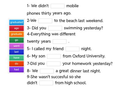 past tense regular verbs