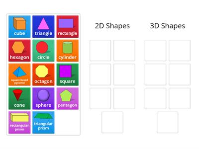 2D & 3D Shapes Sorting