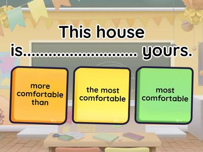 Comparative and superlative 