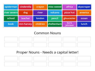 SPAG Common and Proper Nouns  @ USL