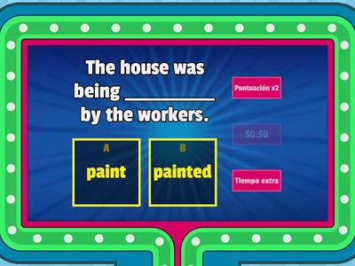 Past continuous in passive voice