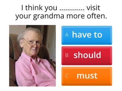 MODALS: Have to / Must / Should