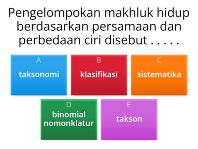 Klasifikasi Makhluk Hidup