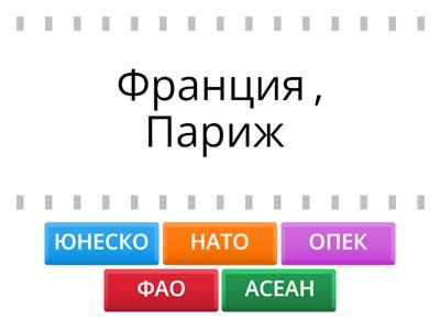 Международные организации