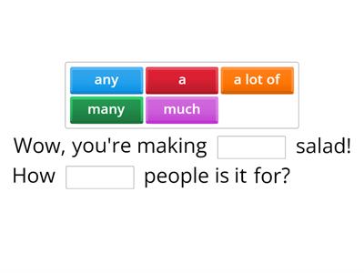 Much/Many/A lot of and How much/How many 