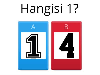 Hangisi 1 sayısı? İşaretle