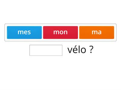  Mon, ma, mes / Ton, ta, tes