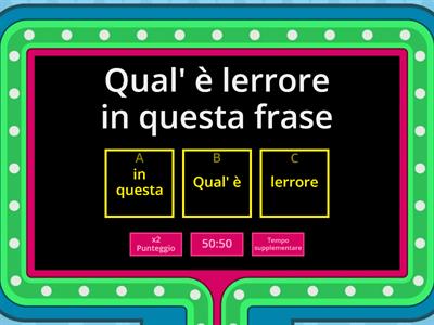 GRAMMATICA 5^ ELEMENTARE