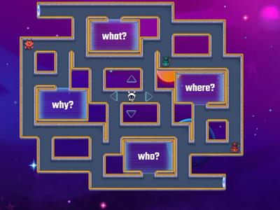 pacman question words game 