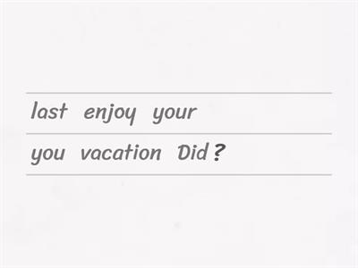 Conversation Questions After a Vacation