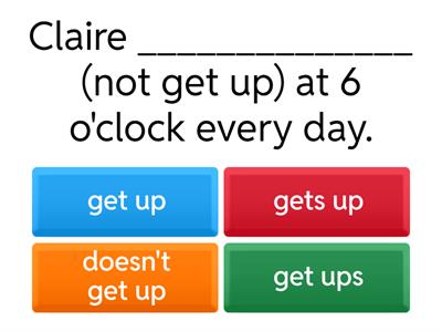 Present Simple (affirmative & negative) 