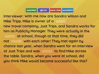 FCE Unit 13 Interview Script