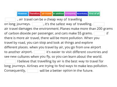 BH6 unit 3- opinion essay on travel