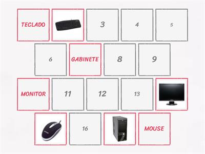 Jogo da Memória com as Partes do Computador