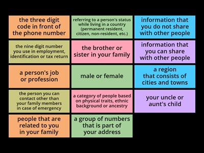 Memory Applying for a Job Vocabulary