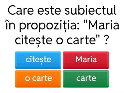 Detectivii propoziției- Subiect și predicat 