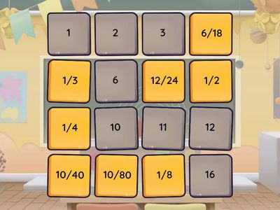 Matching Equivalent Fractions