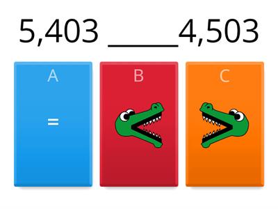 Comparing whole numbers up to 1000s