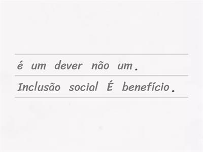 INCLUSÃO SOCIAL