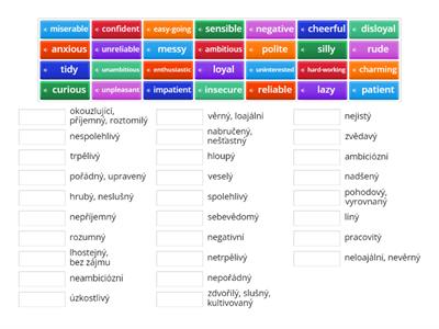 Project 5 - Unit 4B - Describing personality (CZ-EN)