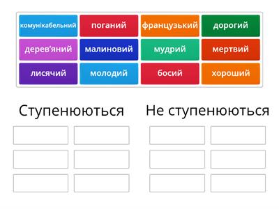 Ступені порівняння прикметників