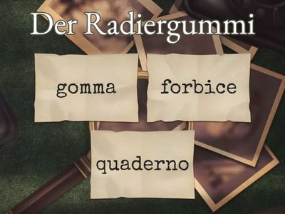 oggetti scolastici in tedesco 