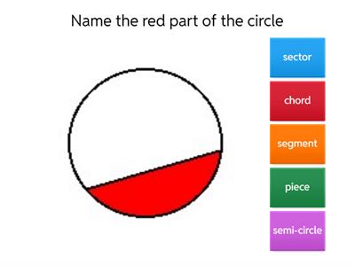 parts of a circle quiz