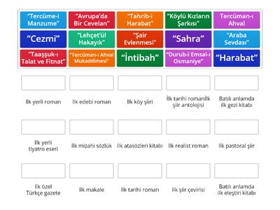 Tanzimat Edebiyatı İlkler 2